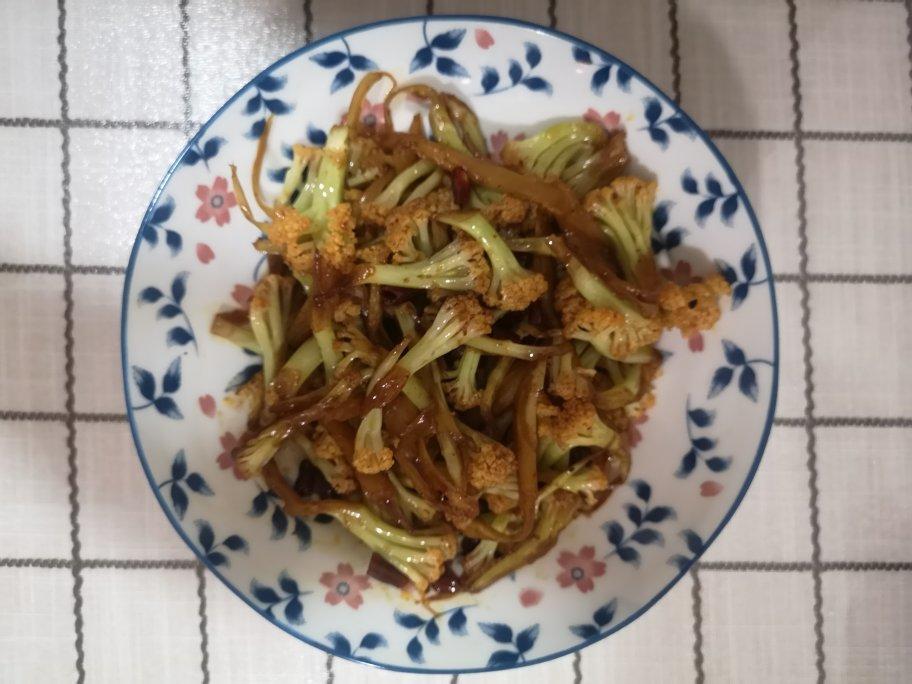 不放肉的干锅有机菜花