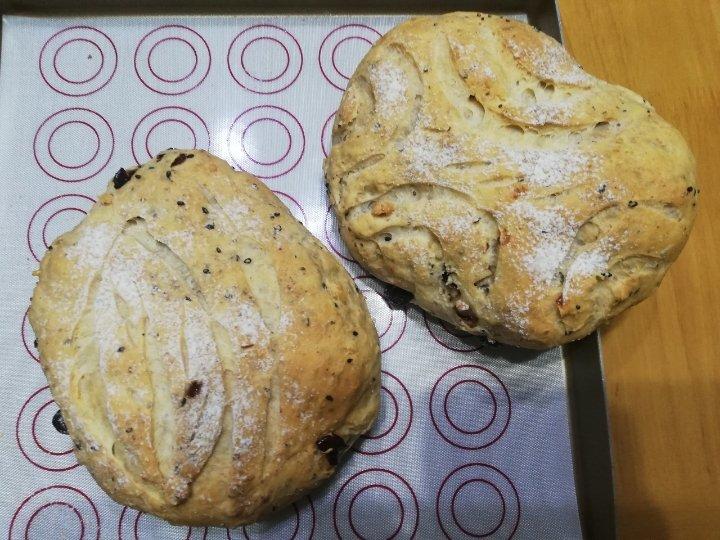 全麦蔓越莓核桃软欧包