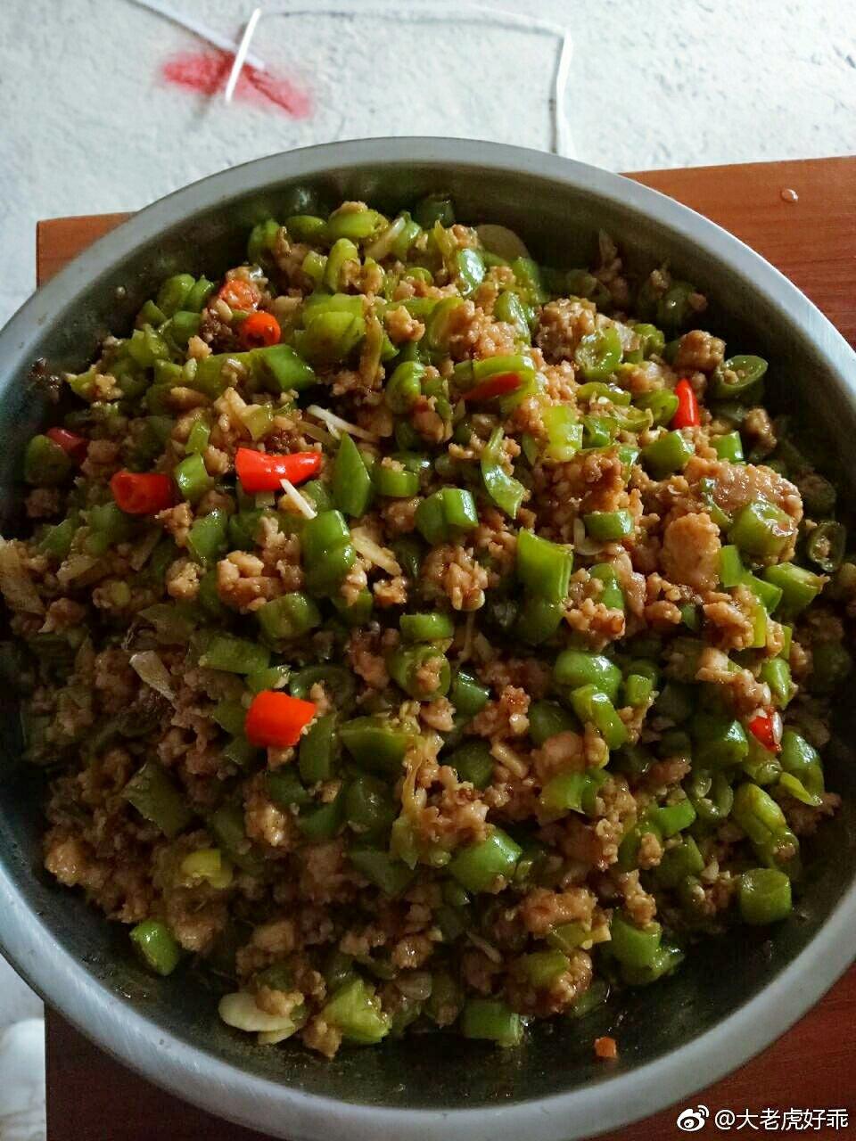 肉沫豆角下饭菜