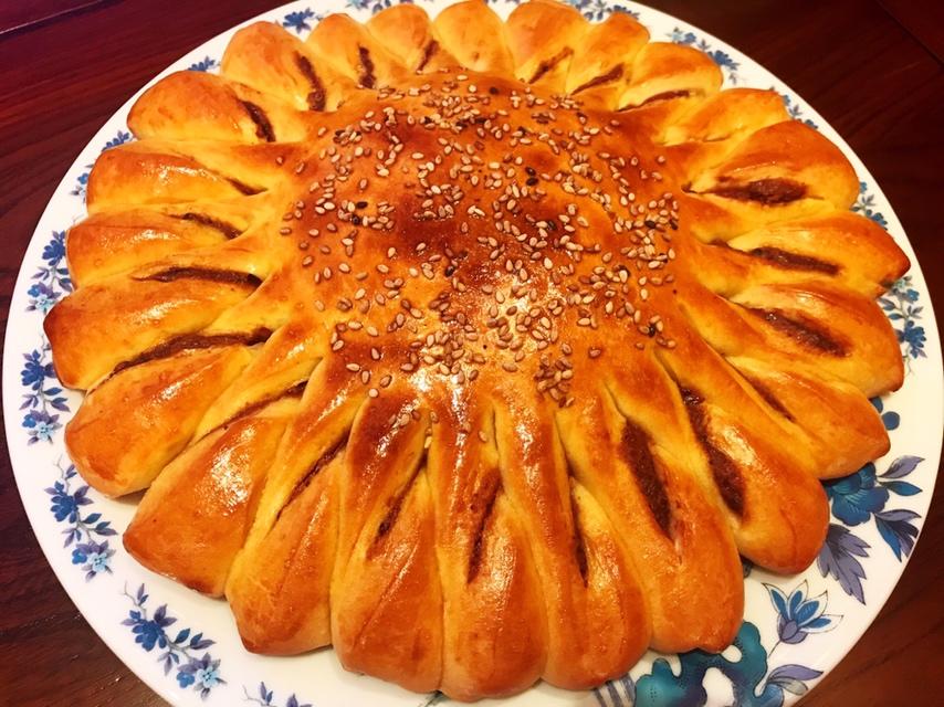 向日葵豆沙面包