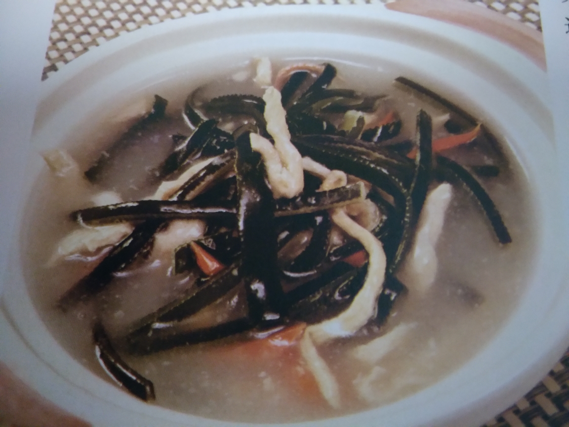 海带丝肉末汤图片