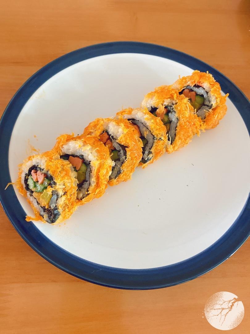 朱巷的丫头做的黄金肉松寿司