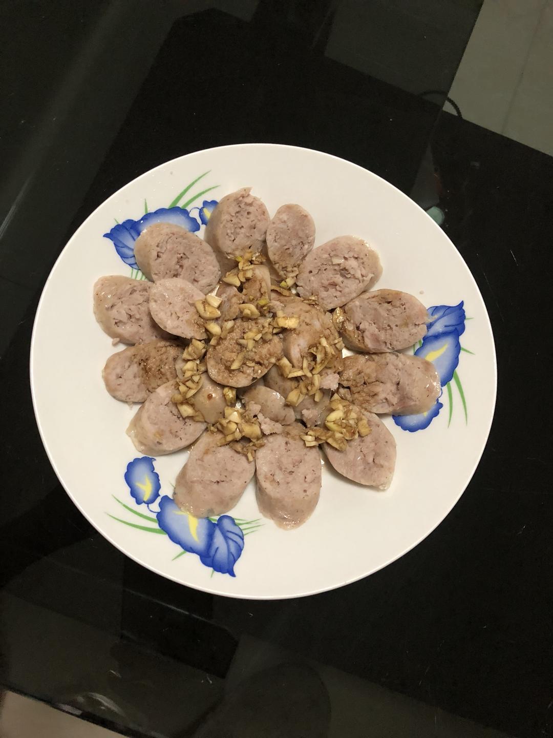 自制蒜香香肠的做法