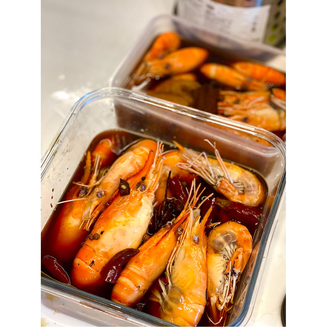 冰醉花雕陈皮大头虾