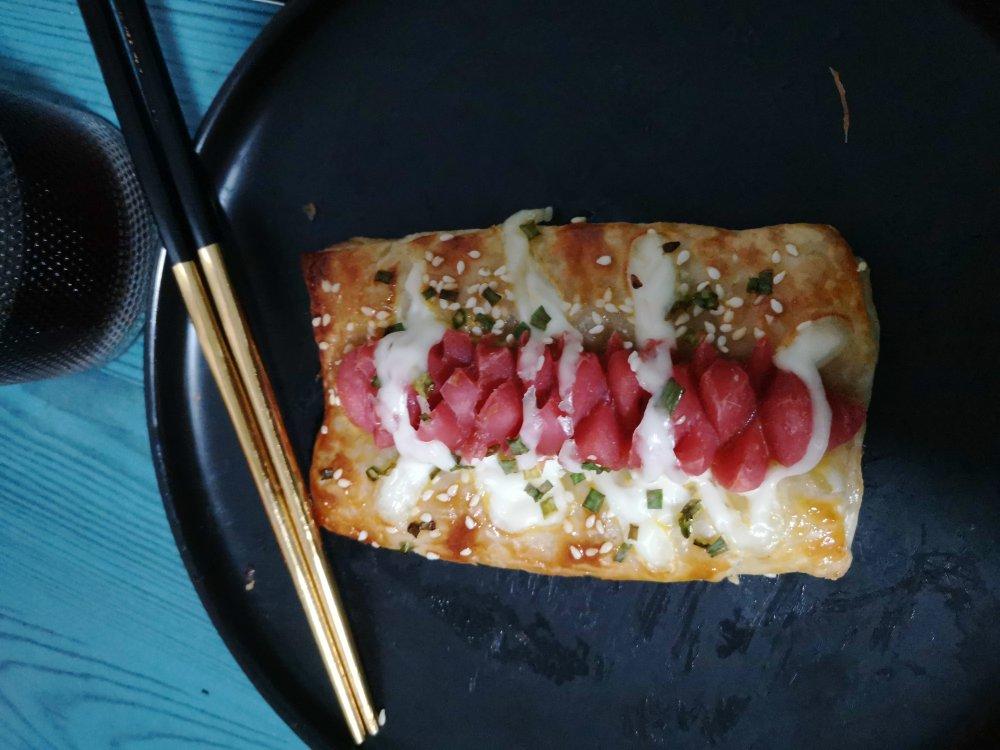 起酥火腿面包（手抓饼版，免和面）