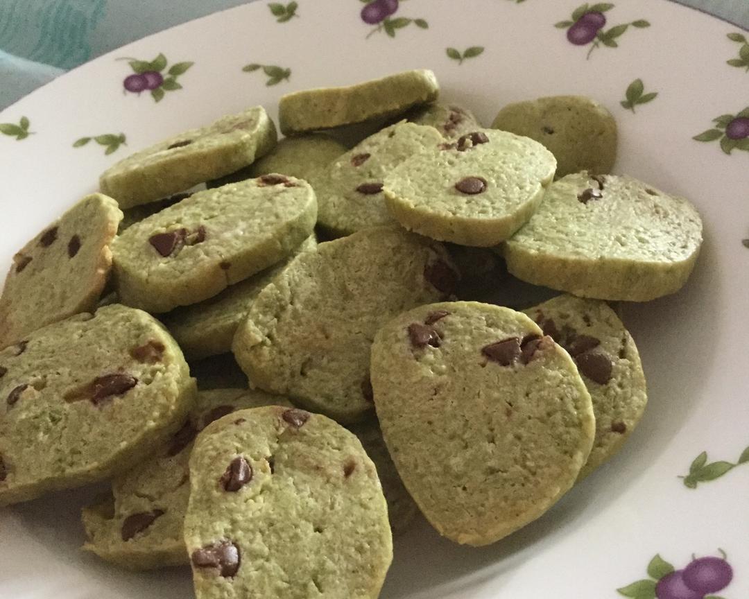 巧克力豆豆抹茶饼干（无黄油）
