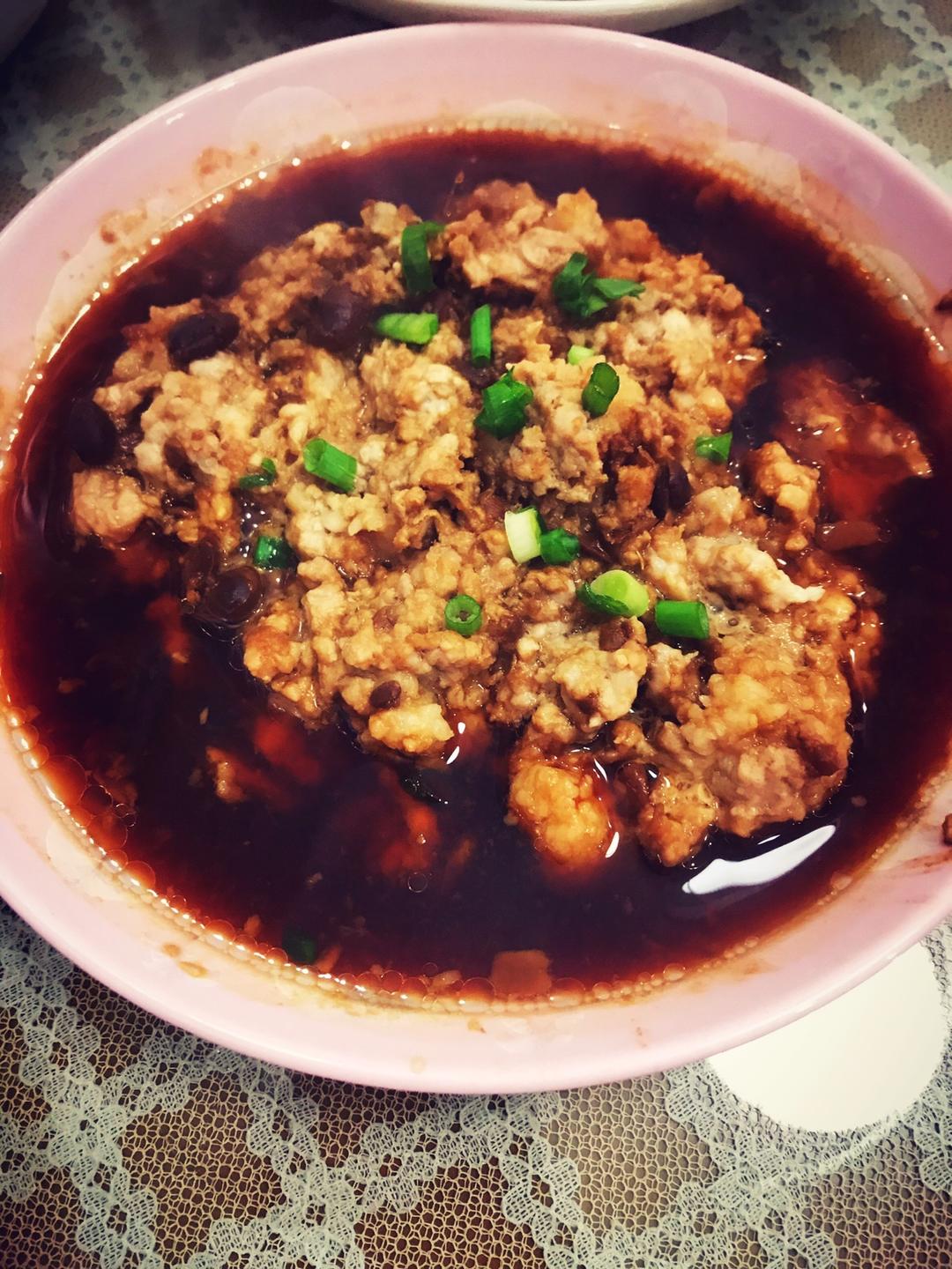 豆瓣酱蒸肉沫的做法