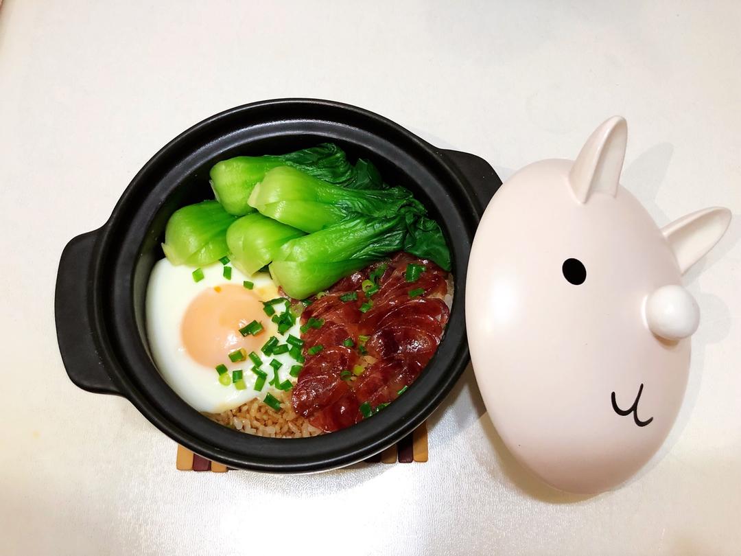 香喷喷的🍲腊肠煲仔饭（砂锅版）超简单神速