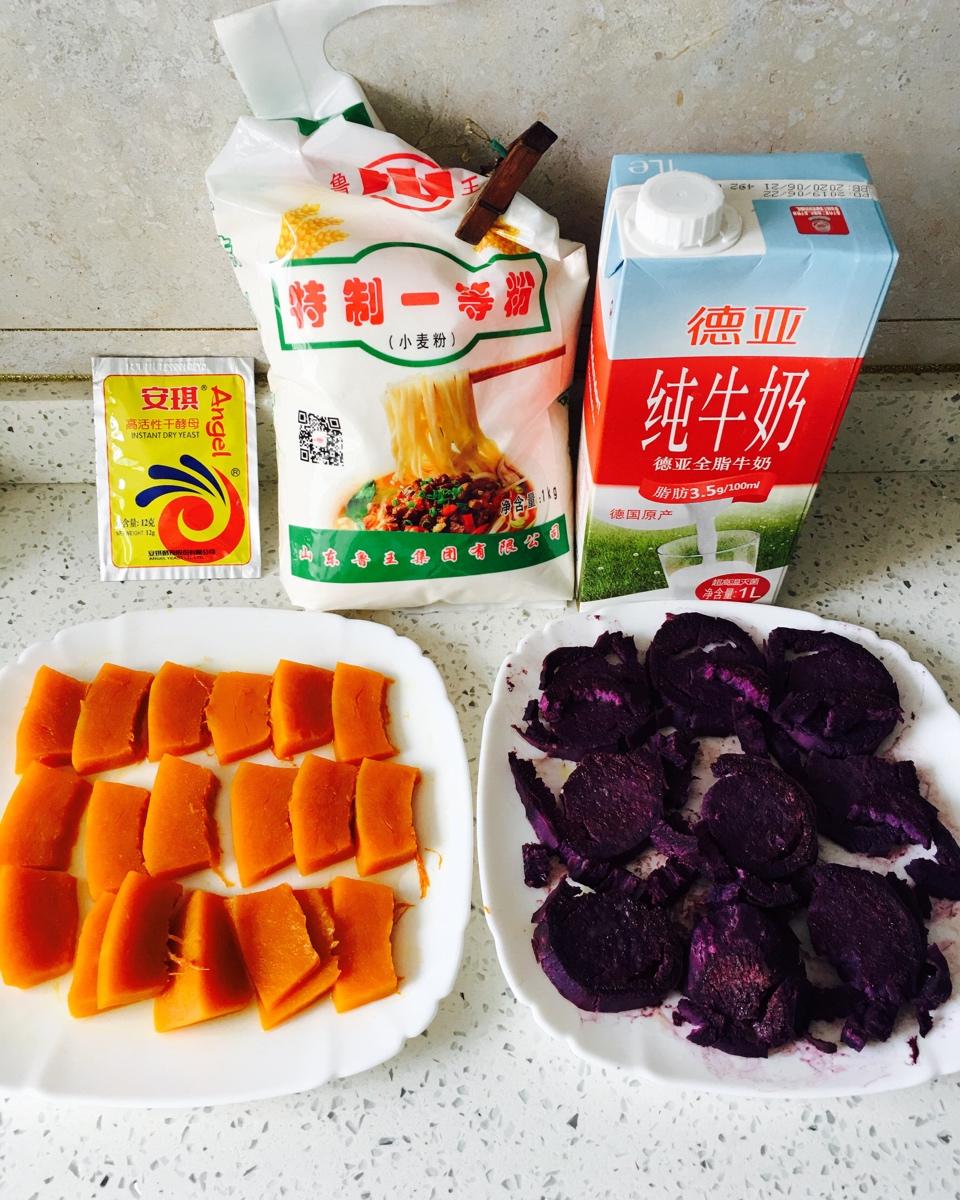 奶香紫薯馒头