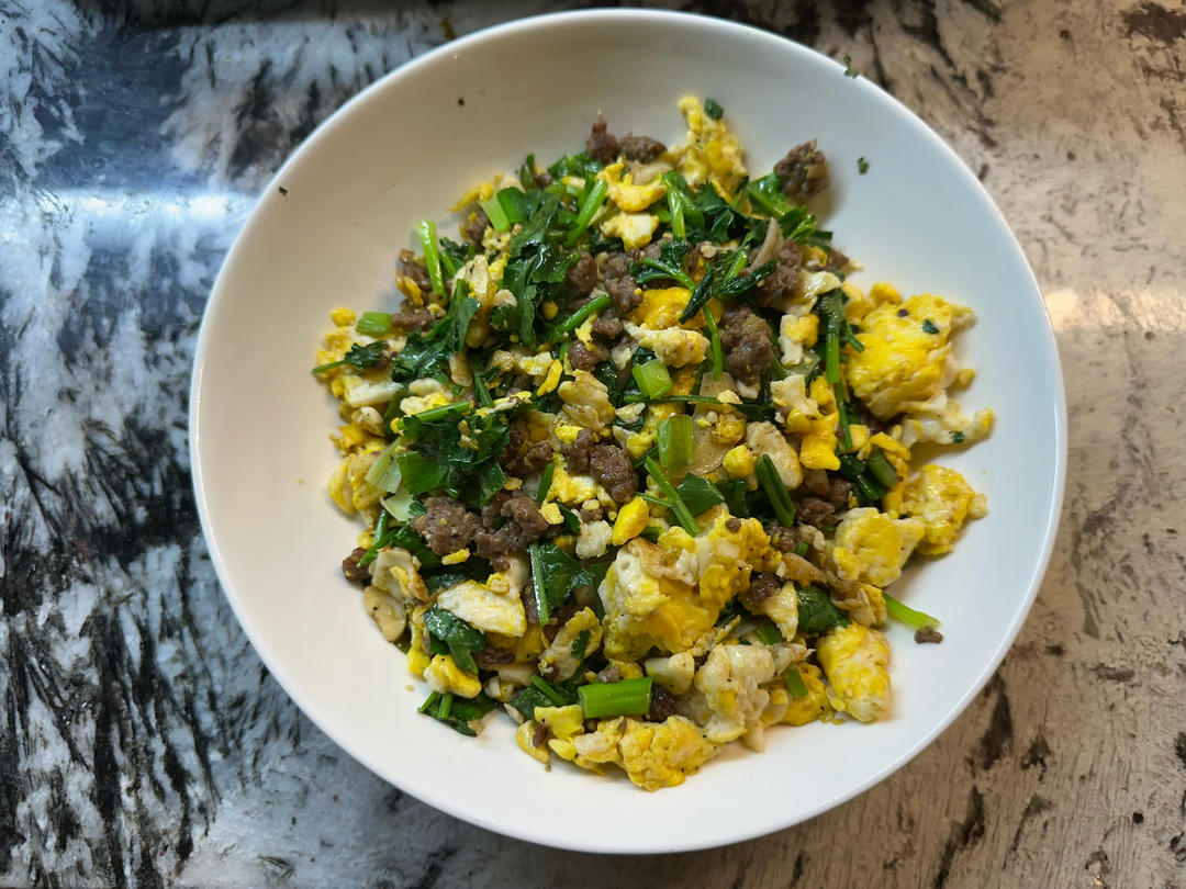 牛肉末炒鸡蛋｜超棒！