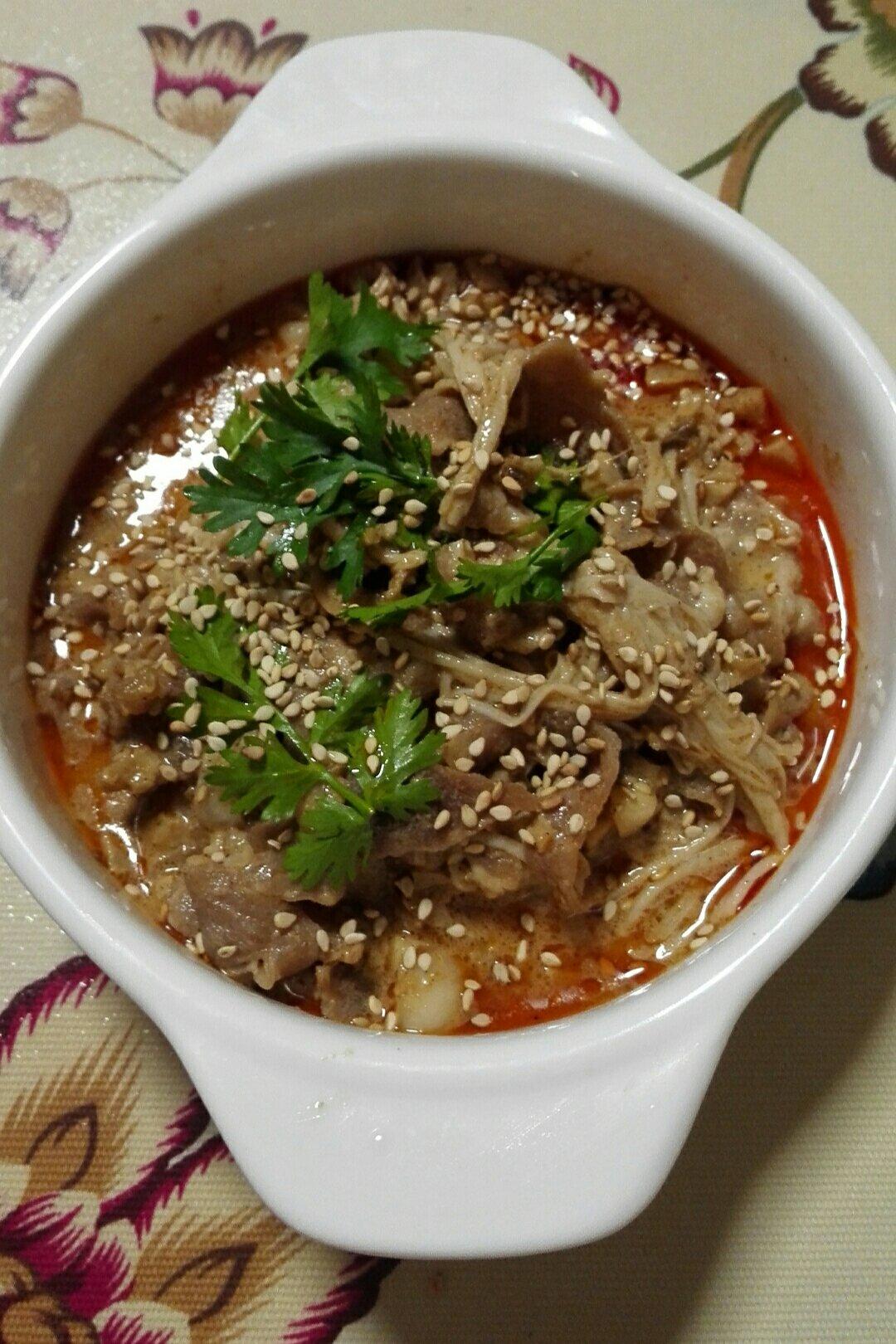 非树非藤做的麻酱金针肥牛