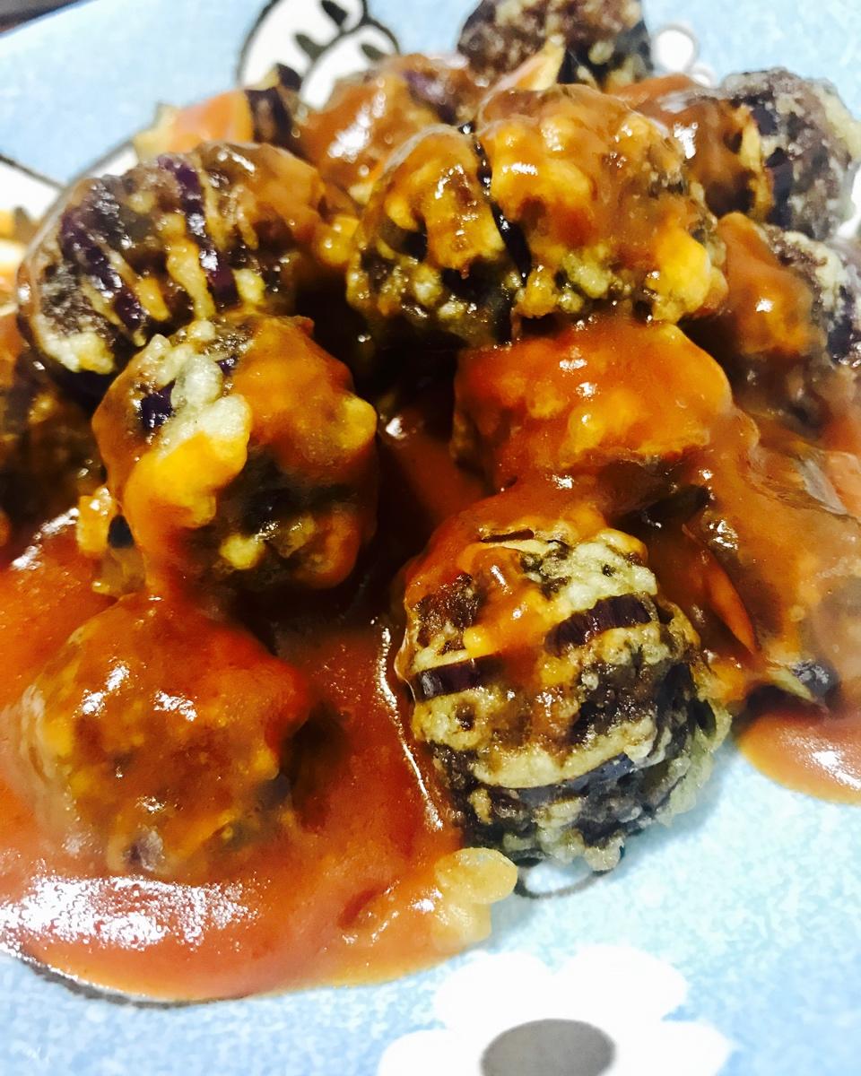 【糖醋灯笼茄子】