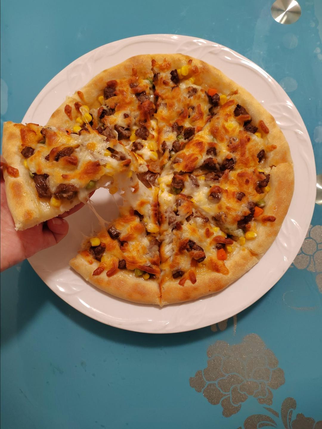 鲜虾🍤培根披萨🍕“内附敲好吃的饼皮做法”