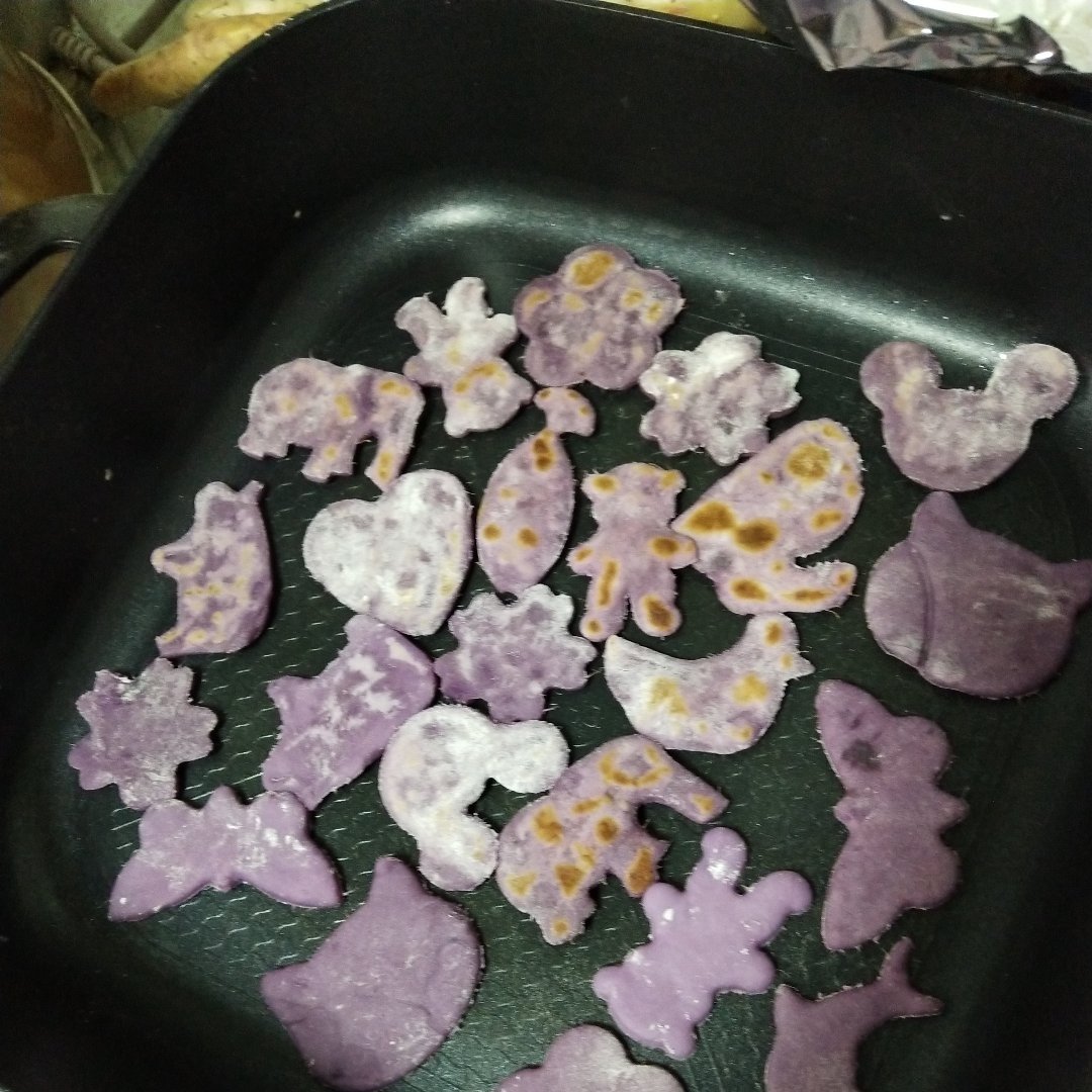 平底锅煎紫薯饼