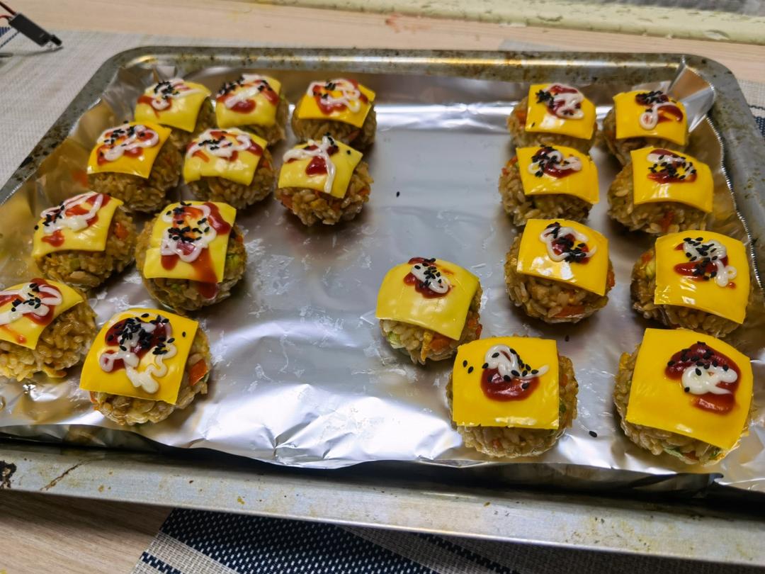 孩子们超喜欢的芝士烤饭团（空气炸锅版）