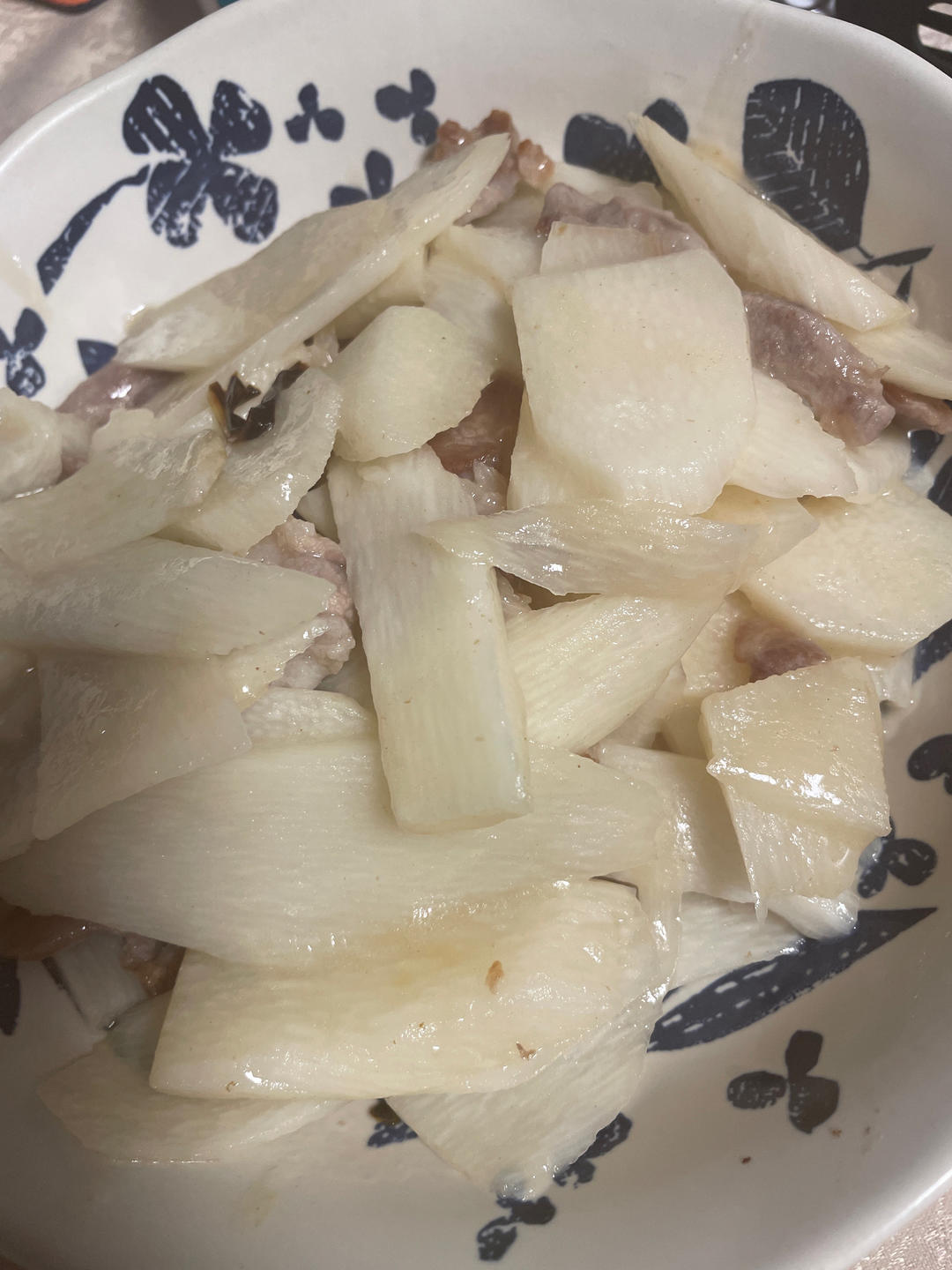 好吃到光盘的山药炒肉片