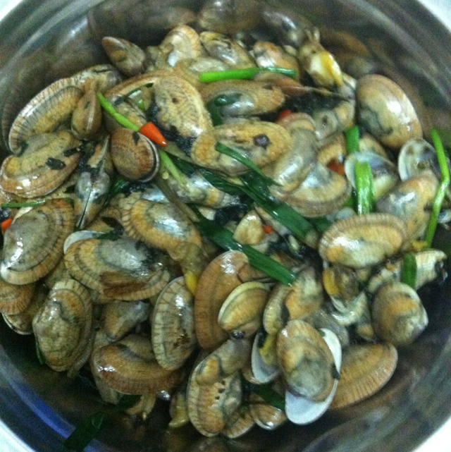 紫苏豉汁炒花甲