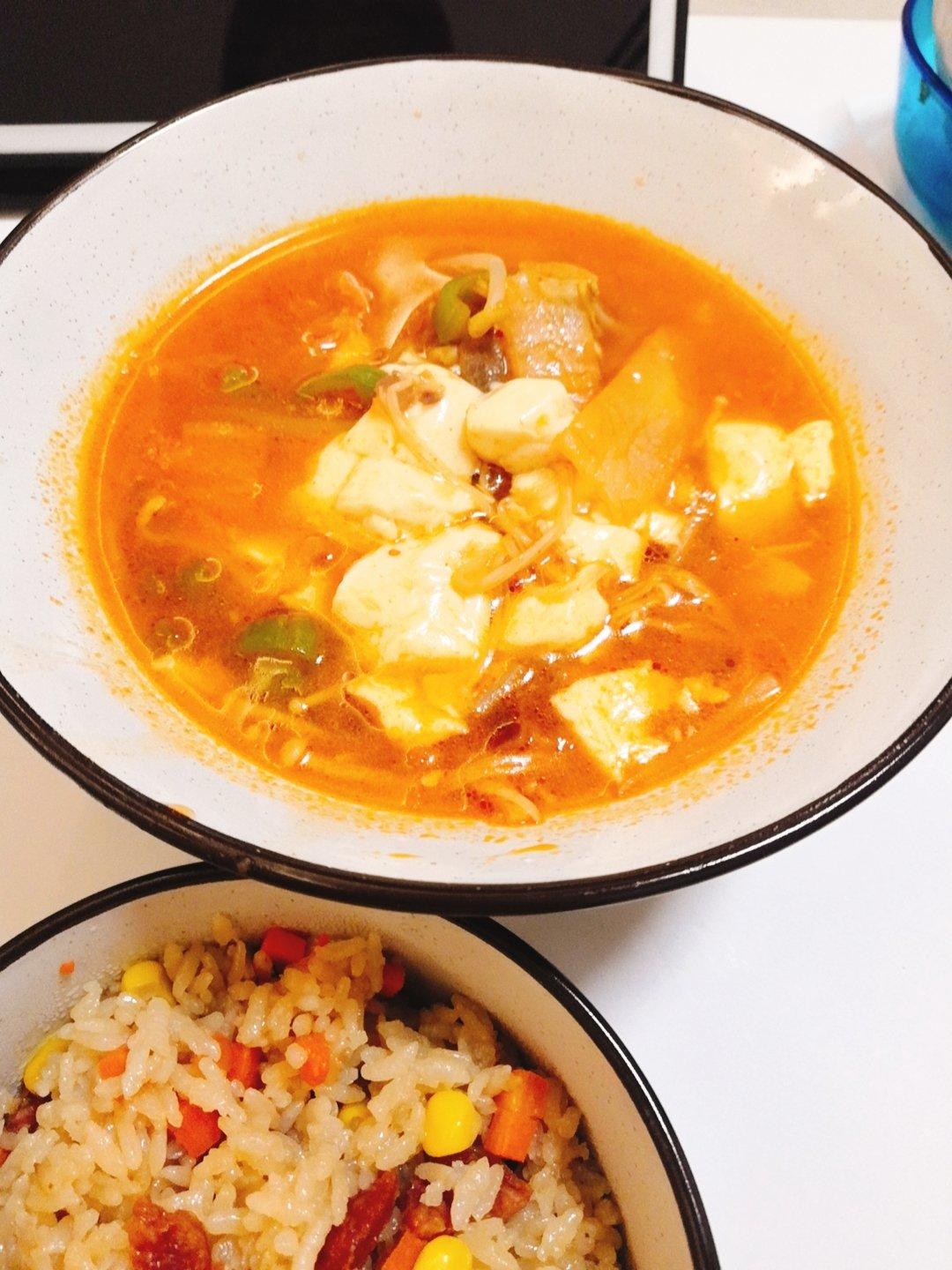 韩式泡菜豆腐汤