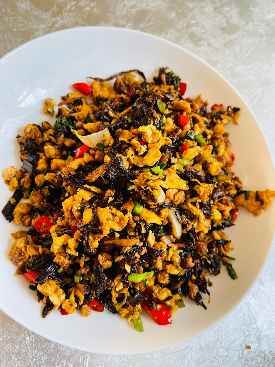 连吃三大碗饭的外婆菜炒肉来咯！