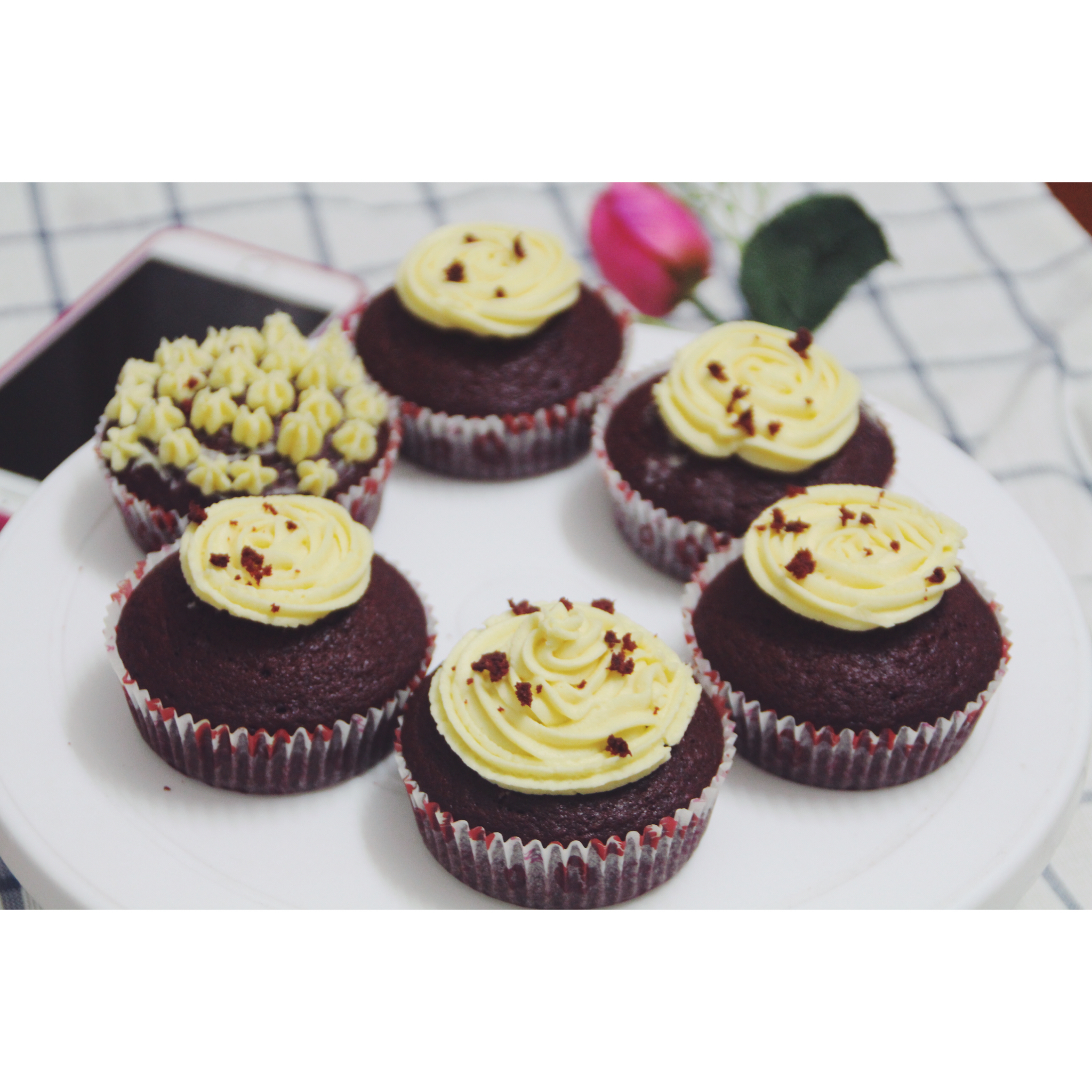传统红丝绒杯子蛋糕（极软无泡打粉）Red velvet cupcake