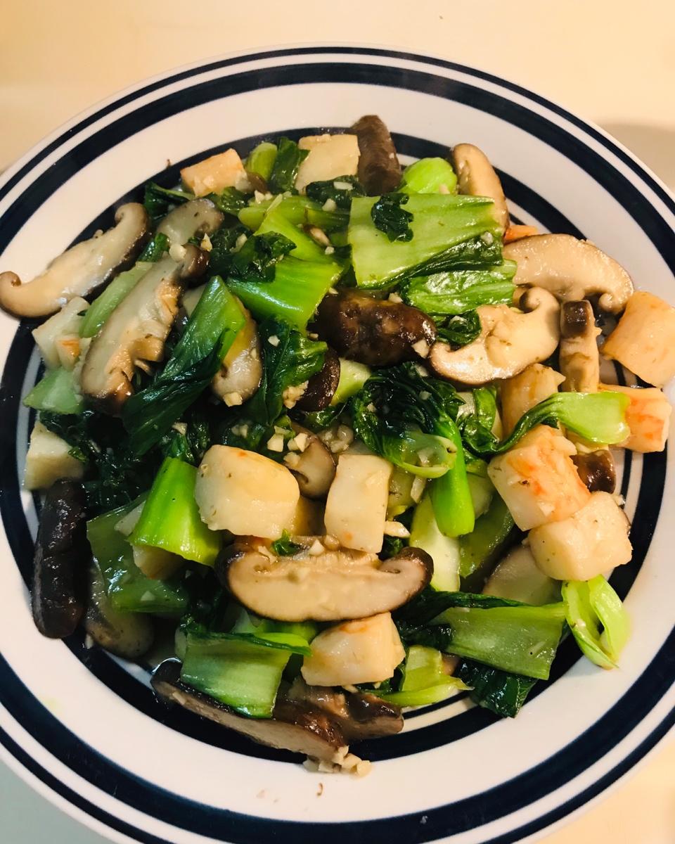 虾仁香菇炒油菜