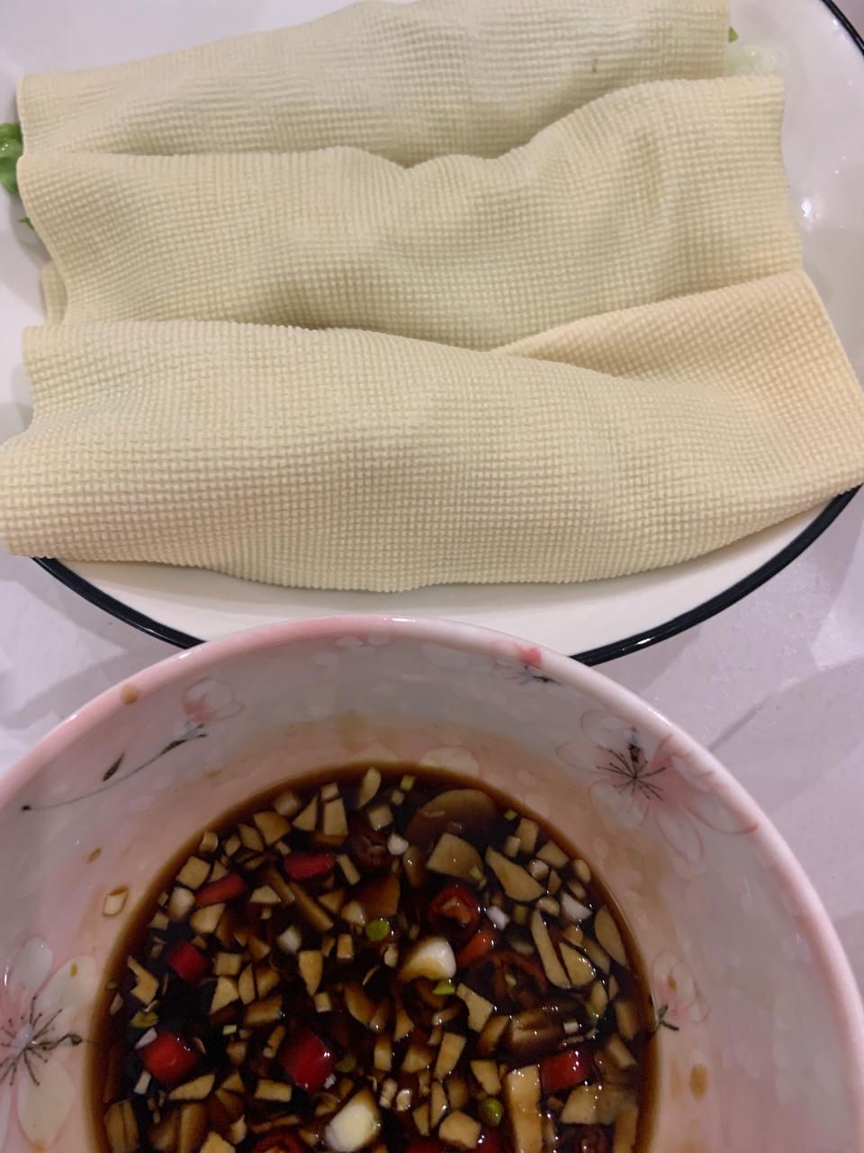 生菜豆皮卷