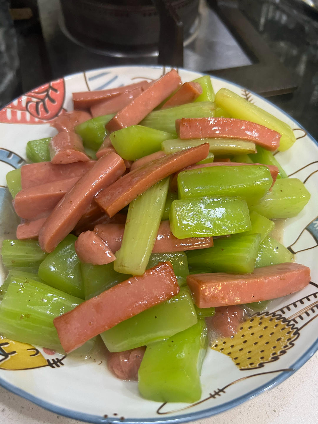 鲜🉐️掉眉毛的莴笋炒火腿