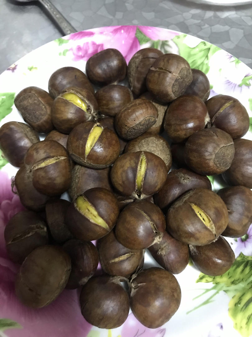 简单电饼铛爆板栗