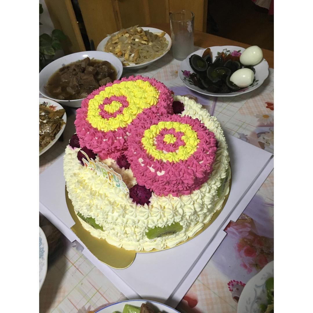 妈妈60岁的生日蛋糕