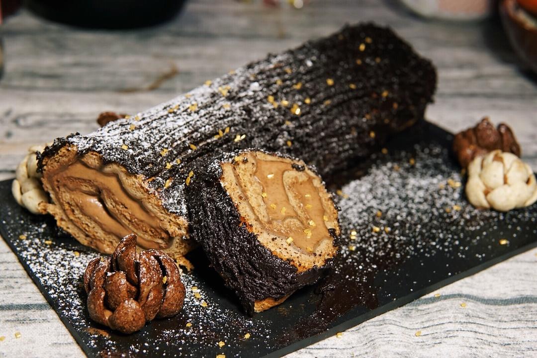 圣诞木材蛋糕 Bûche de Noël——北鼎烤箱食谱
