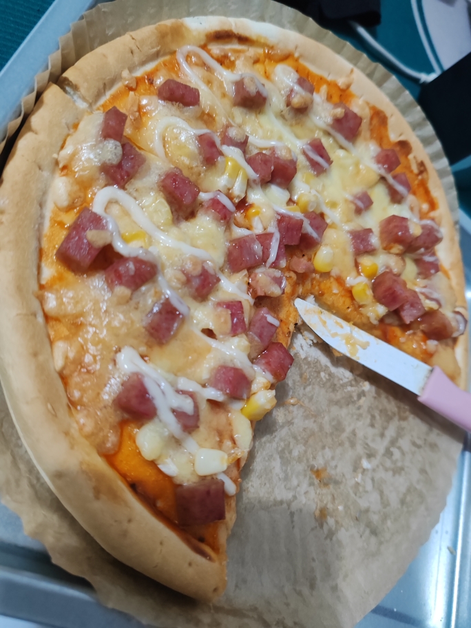 玉米火腿披萨