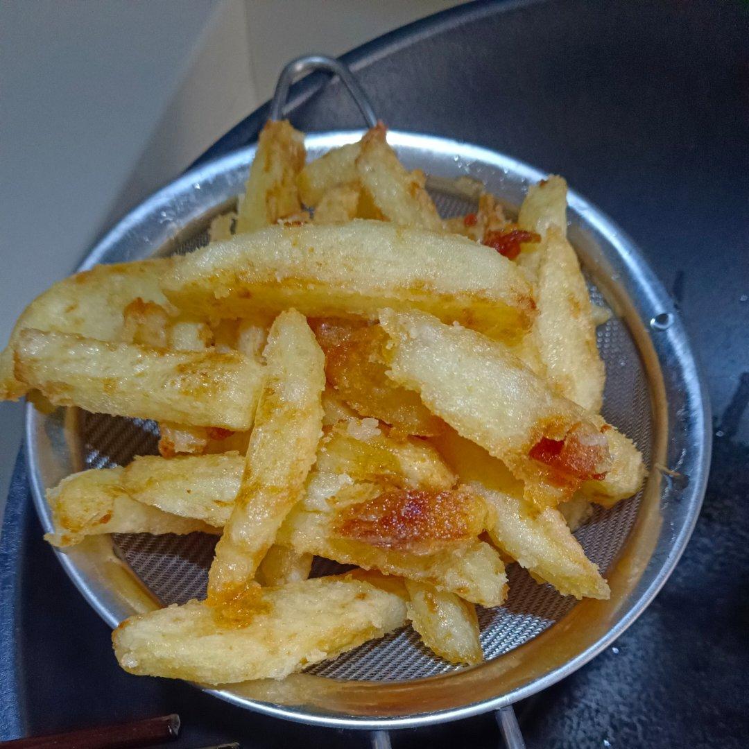 最简单炸薯条，比买的还好吃