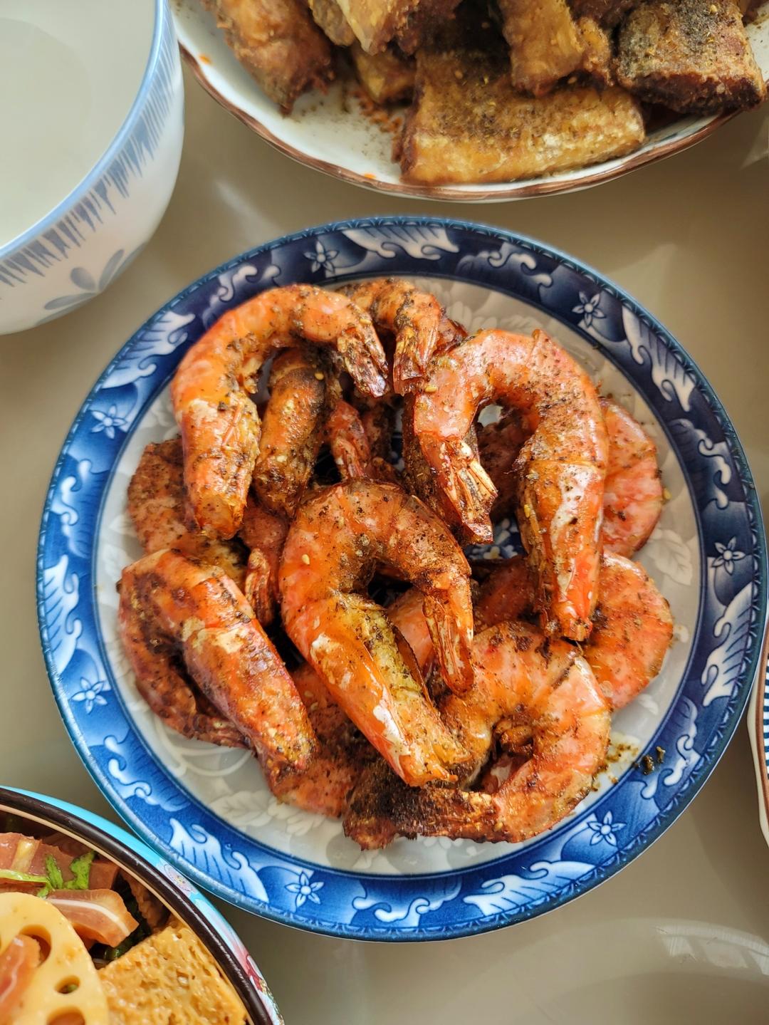 椒盐大虾（空气炸锅）