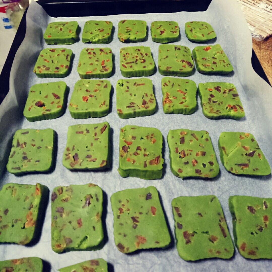 抹茶蔓越莓饼干