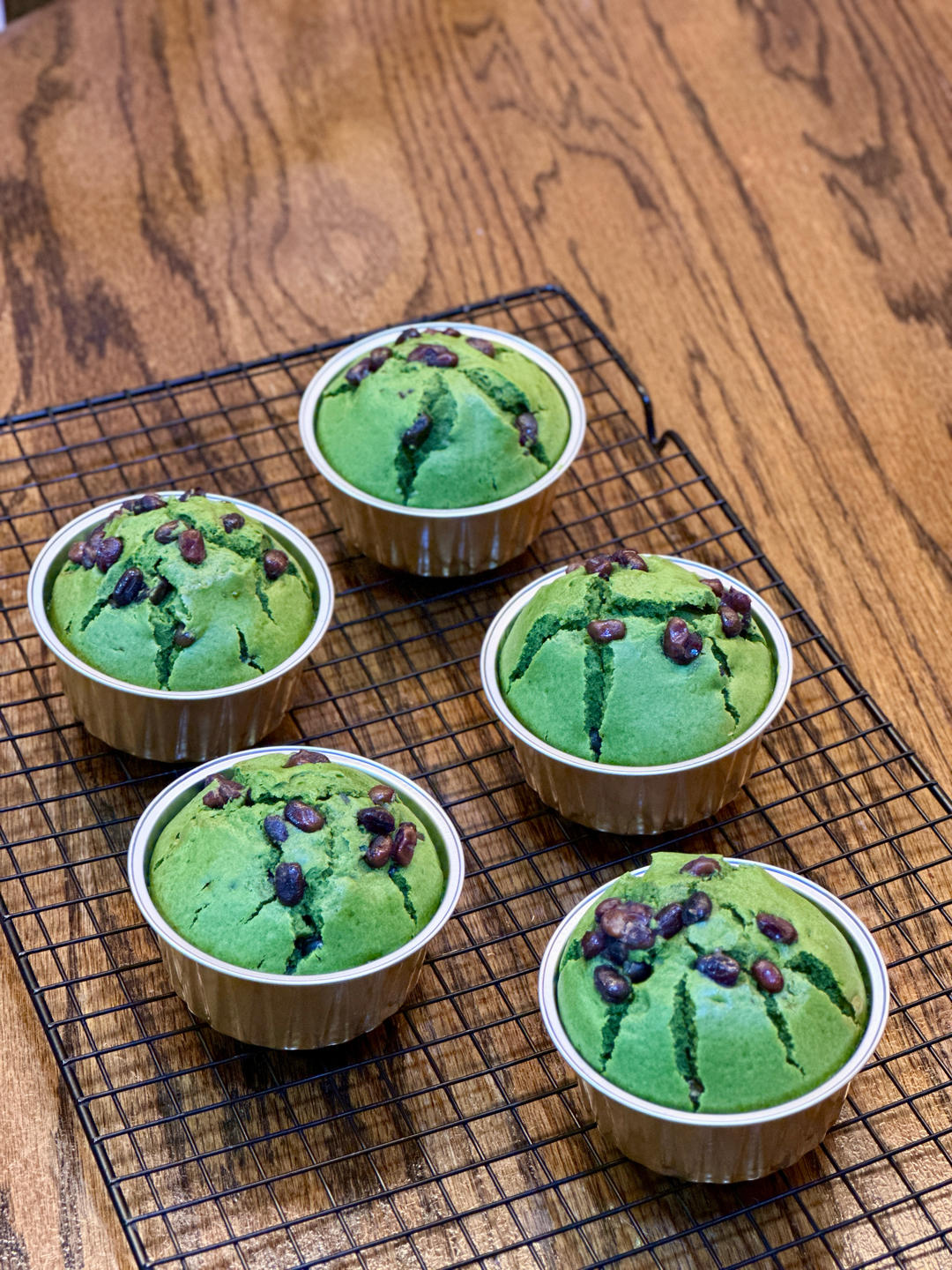 超简单的抹茶蜜豆玛芬