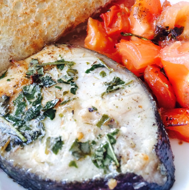 柠汁香煎金枪鱼排