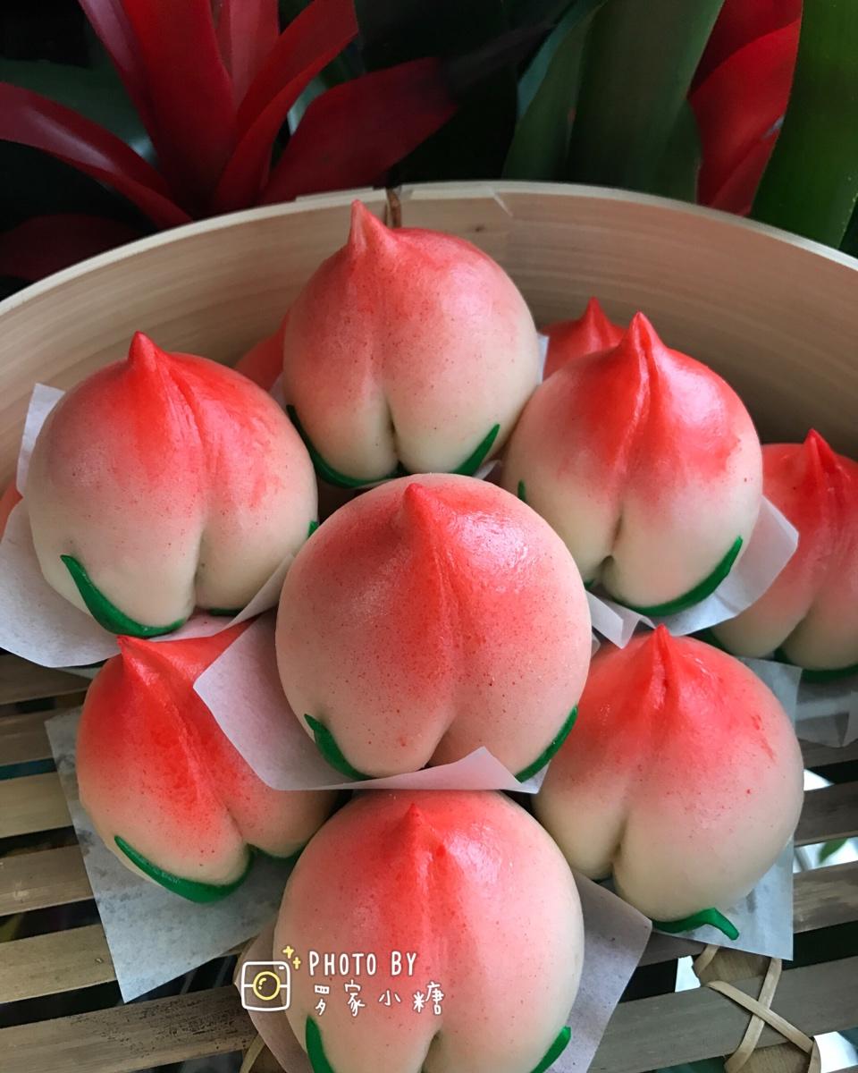 罗家小糖做的双料子母寿桃