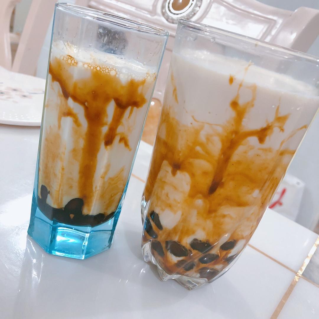 黑糖珍珠鲜奶-在家喝鹿角巷