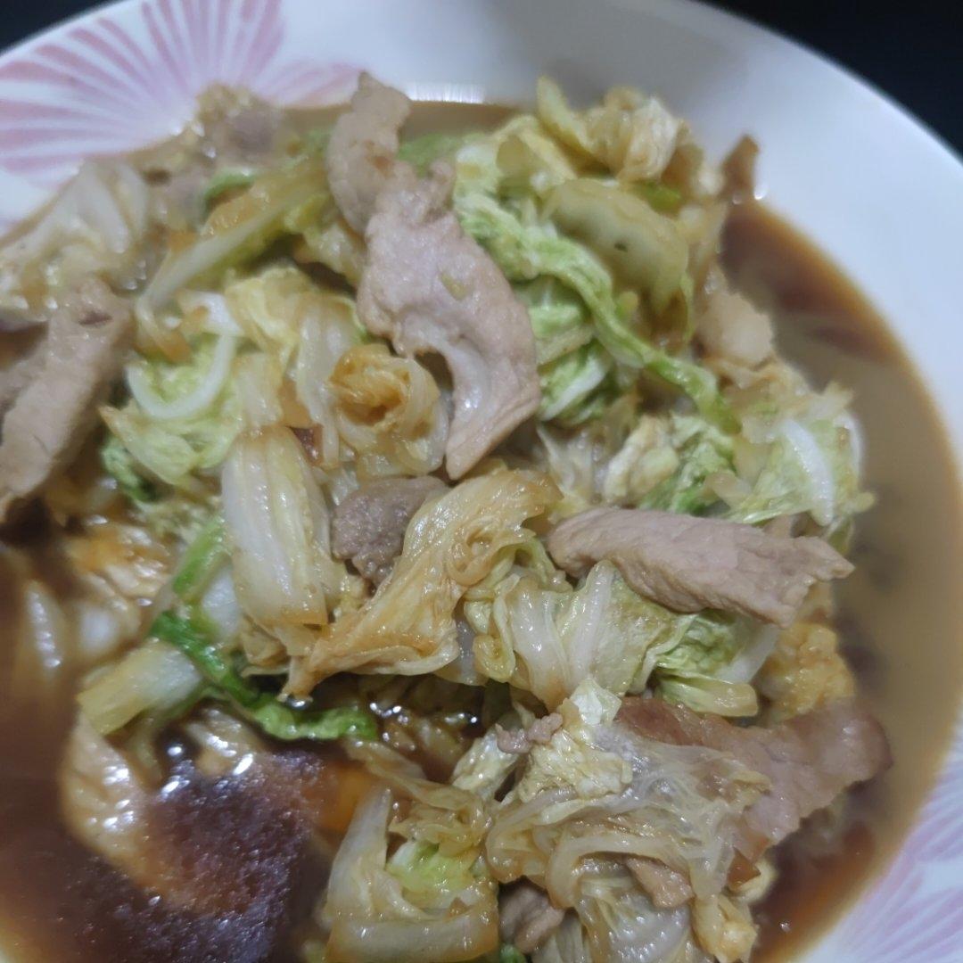 白菜炒肉