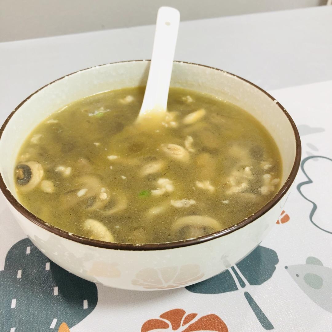 肉丝蘑菇豆腐汤