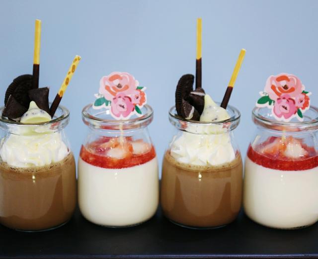 丝滑巧克力布丁&清爽牛奶布丁的做法