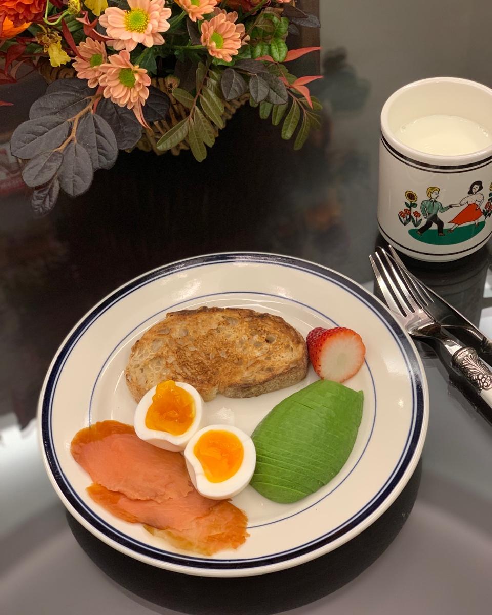 牛油果烟熏三文鱼开口三明治