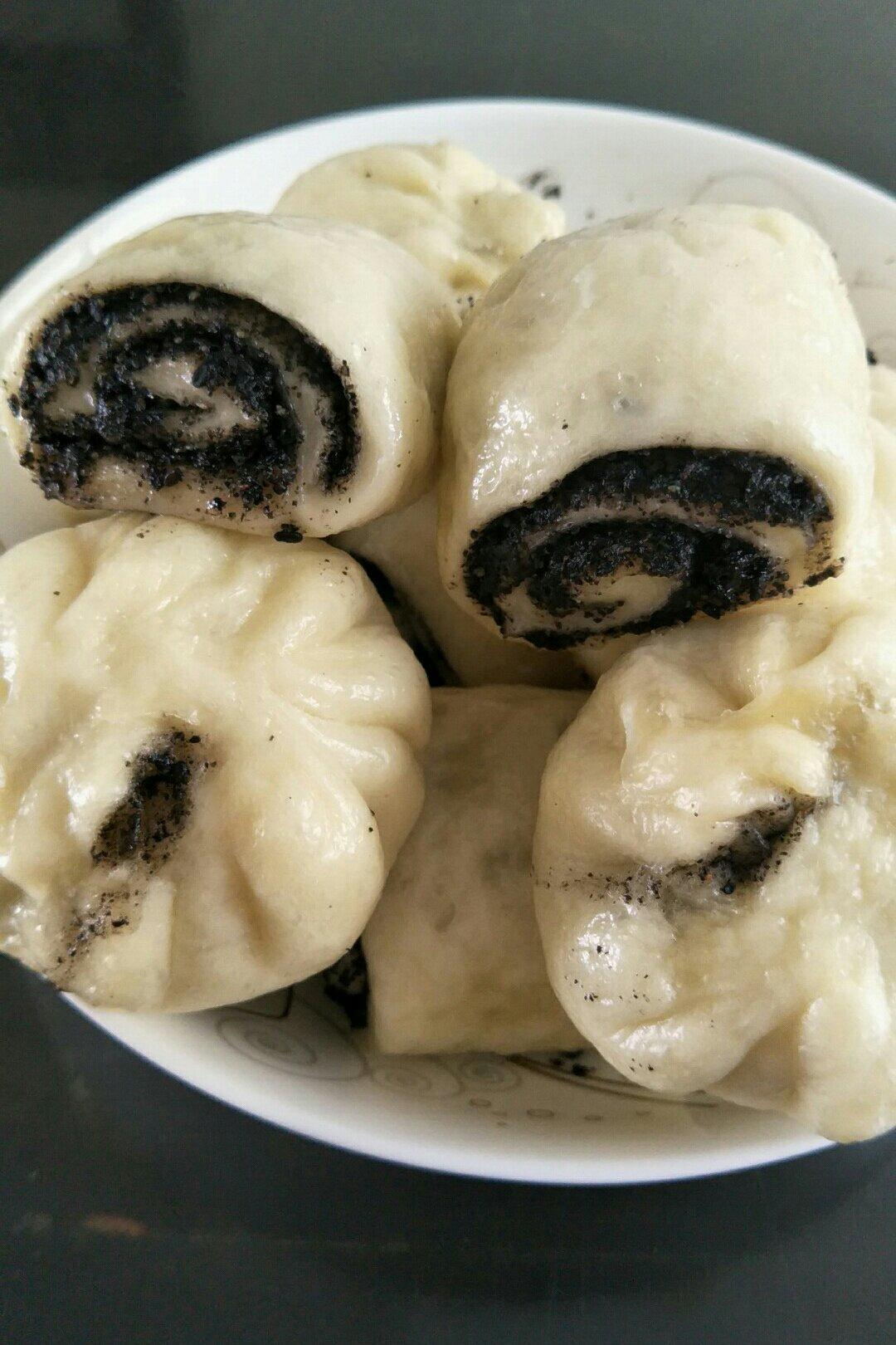 熙奎做的花生芝麻包子