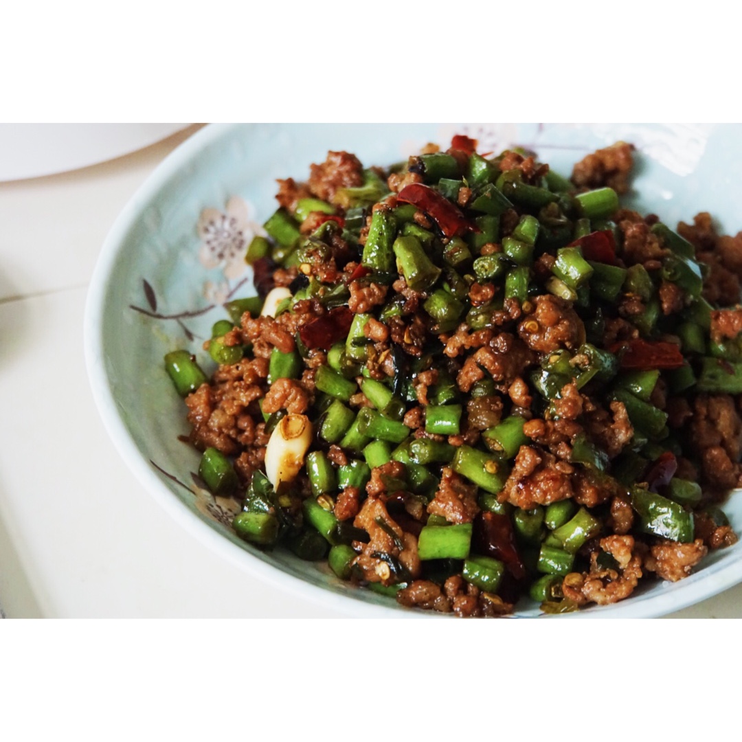 肉沫豆角下饭菜