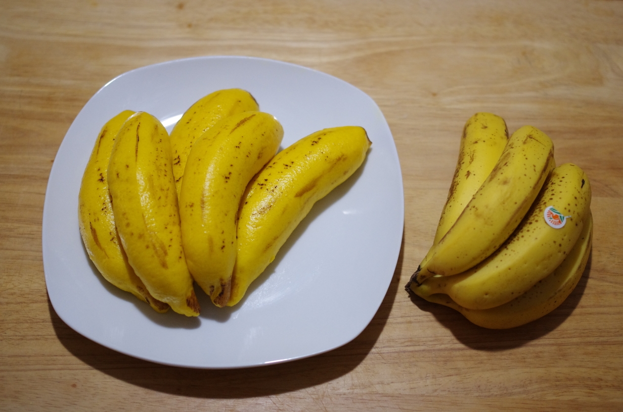 仿真香蕉——南瓜馒头的做法