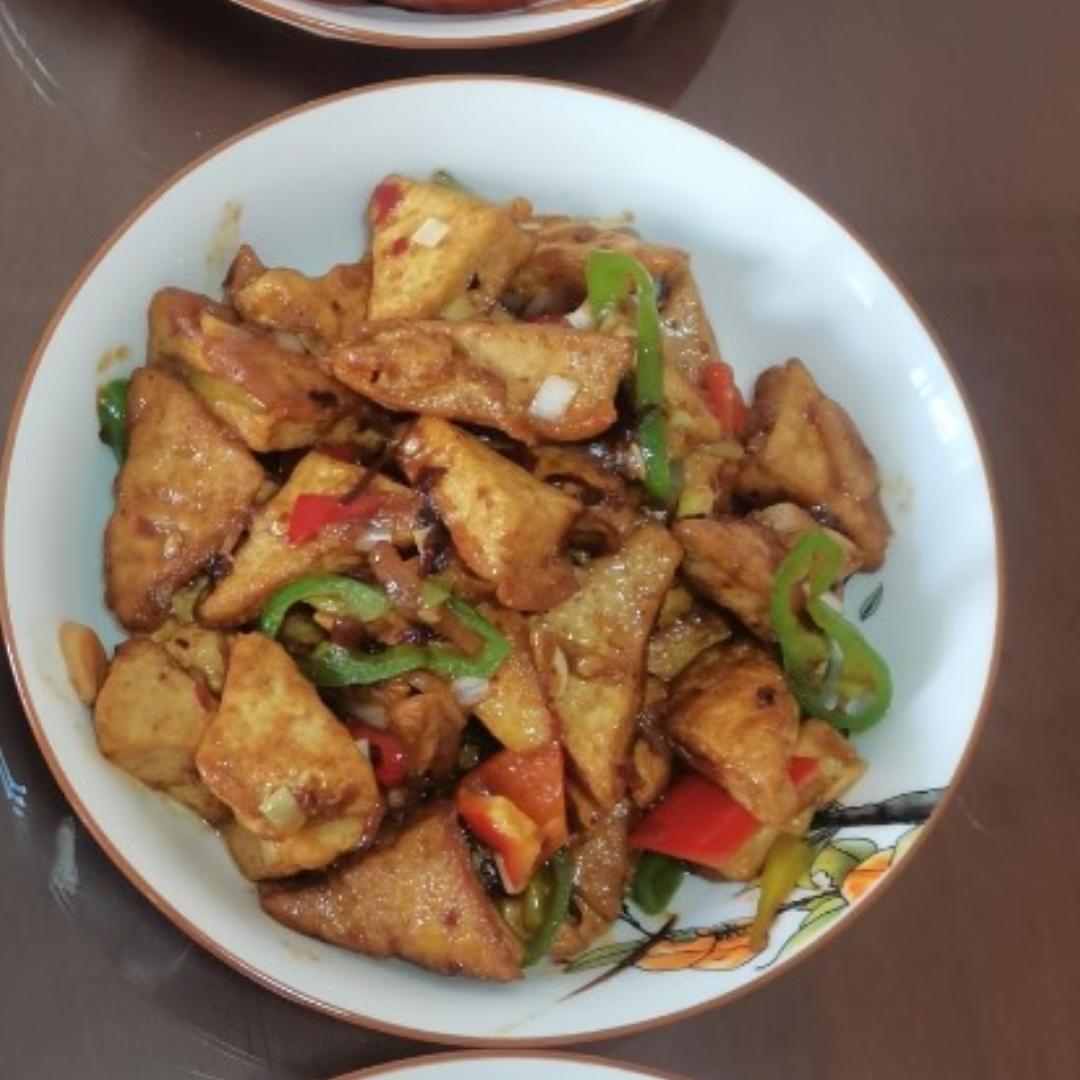 焖煎豆腐