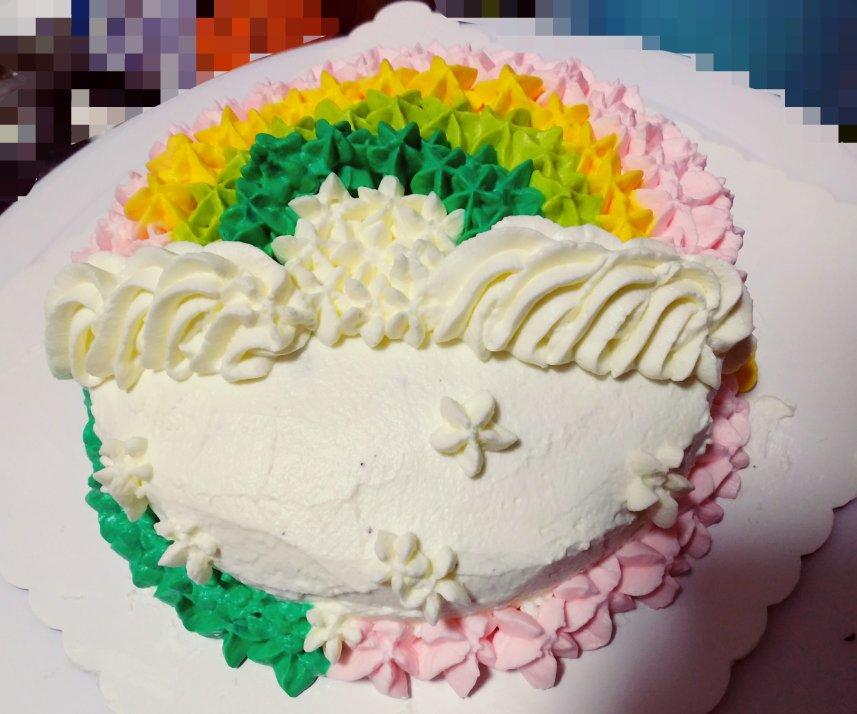 详细的裱花教程--彩虹蛋糕