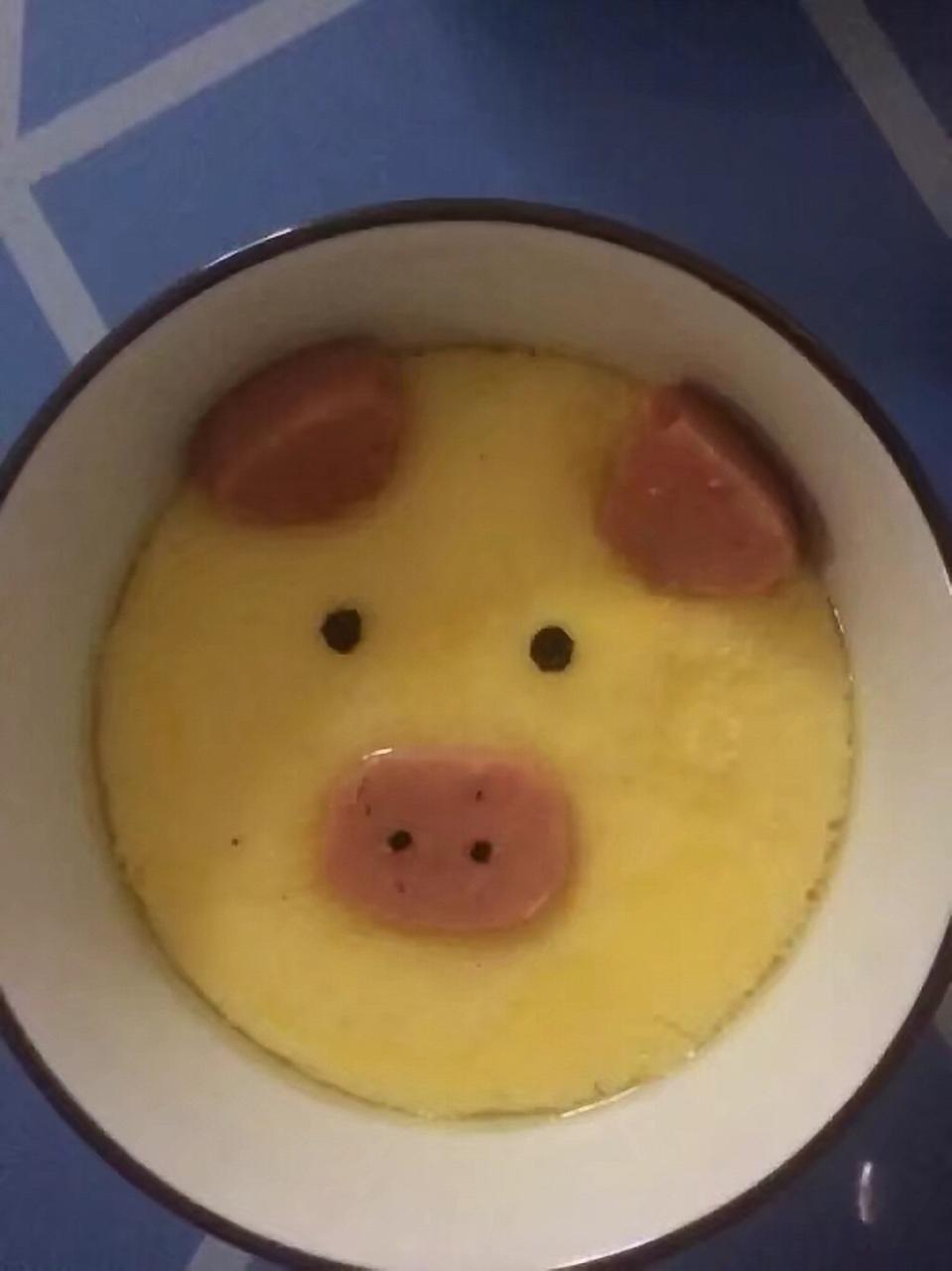 创意蒸蛋 小猪蛋羹