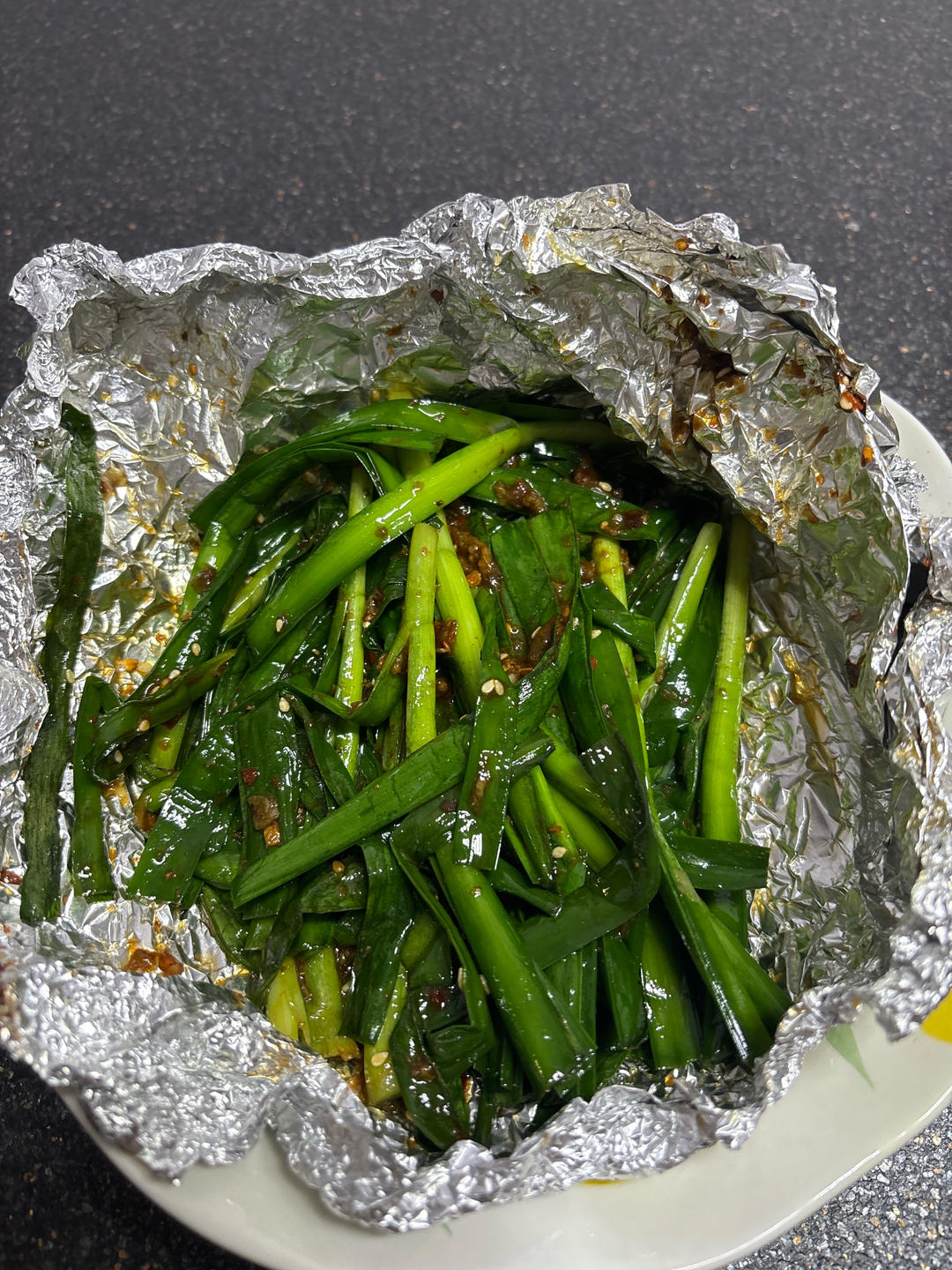 烤箱烤韭菜（东北烧烤版）