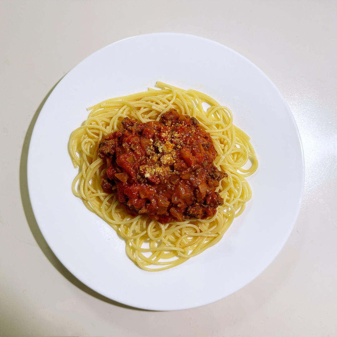 （完胜必胜客的）番茄肉酱意大利面～